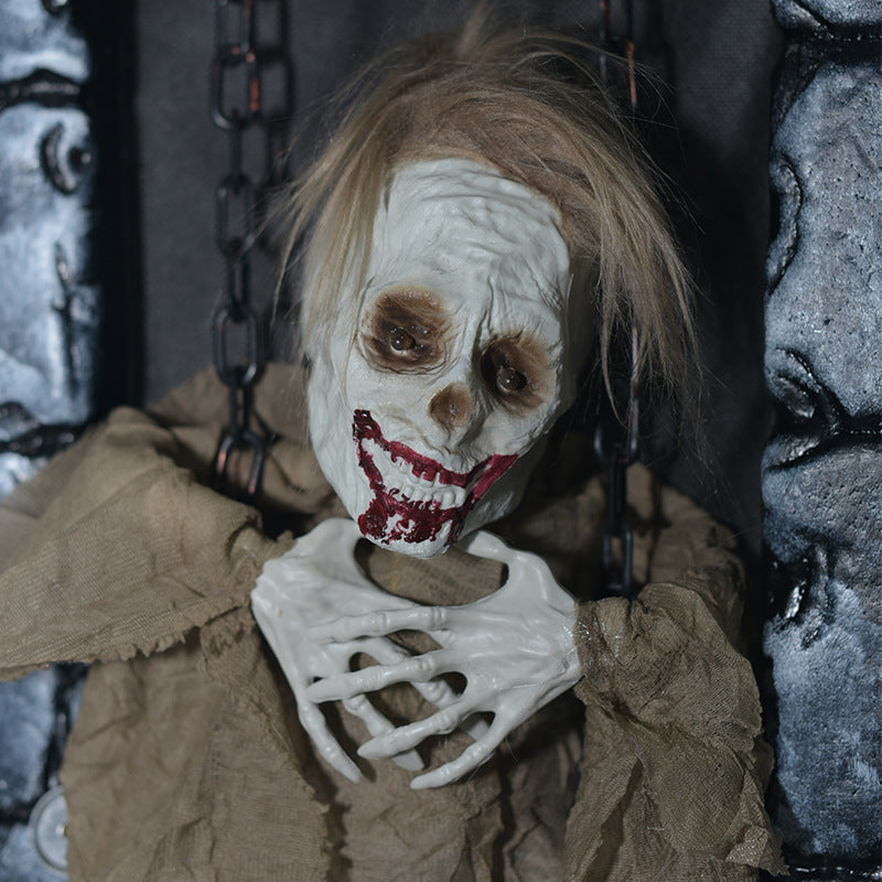 Animated Prisoner Skeleton Prop Kalsten