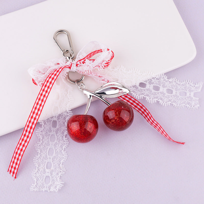 Decorative Cherry Charm Keychain Kalsten