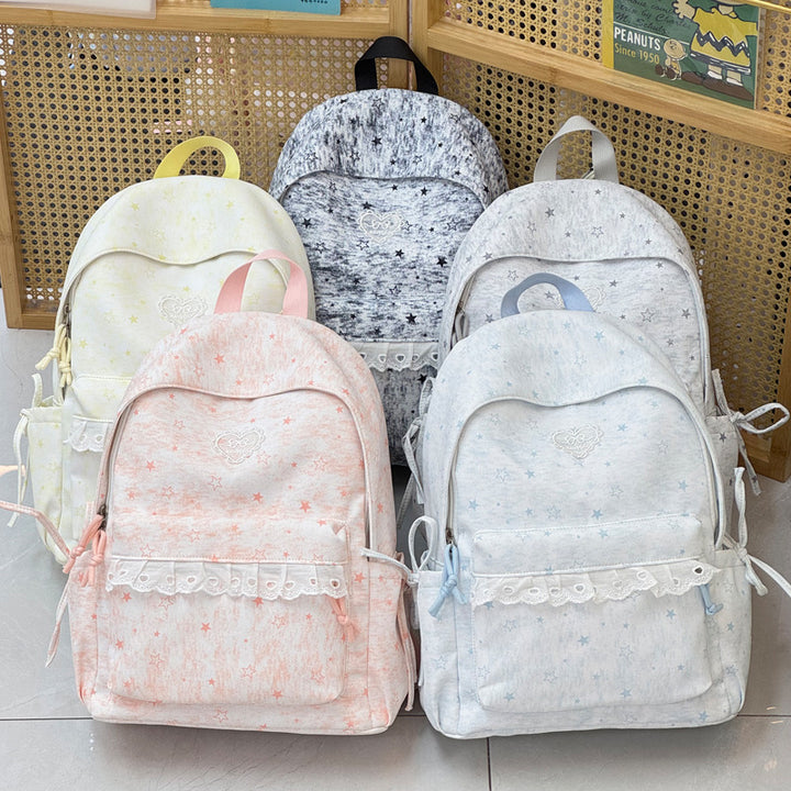 Cute Decorative Star-Embellished Backpack Kalsten