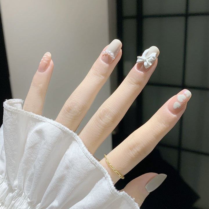 Heart-Themed Press-On Nail Set