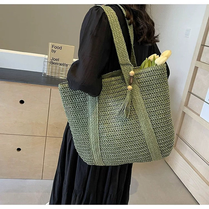 Spacious shopping bag with textured fabric pattern Kalsten
