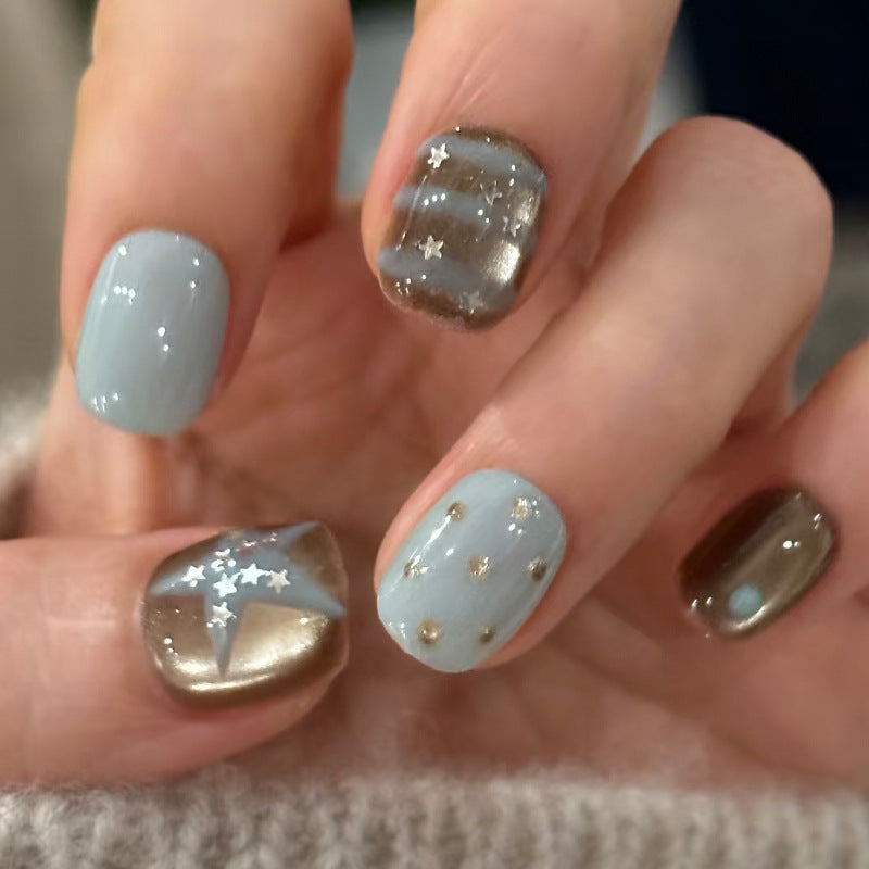 Premium Glittery Press-On Nail Set Kalsten