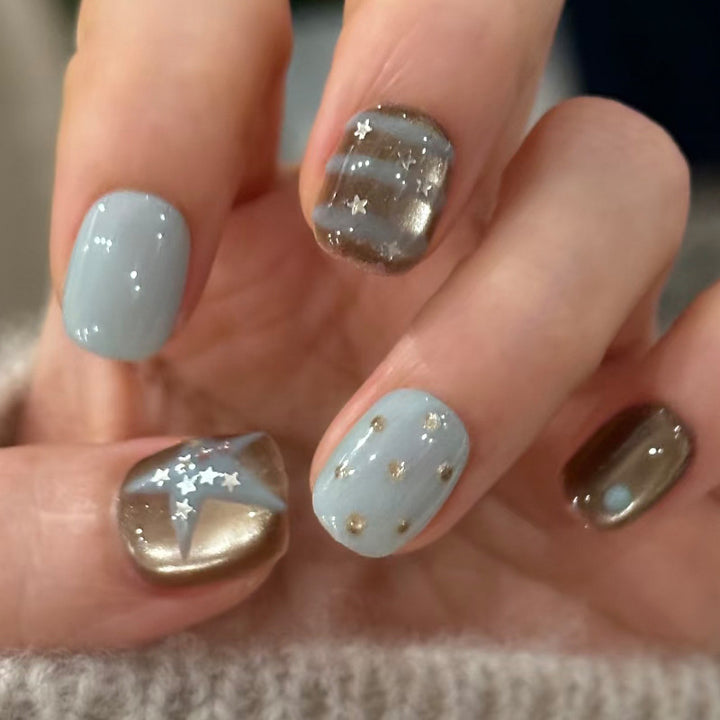 Premium Glittery Press-On Nail Set Kalsten