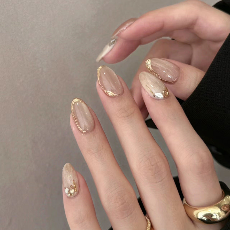 Premium Glittery Press-On Nail Set Kalsten