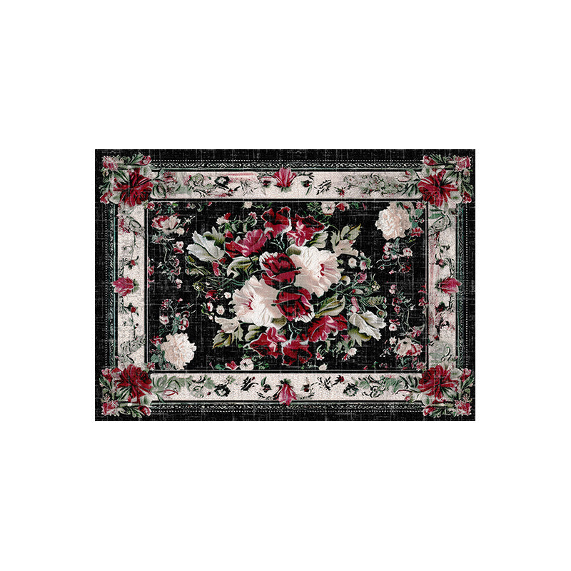 Vintage Floral Print Area Rug Kalsten
