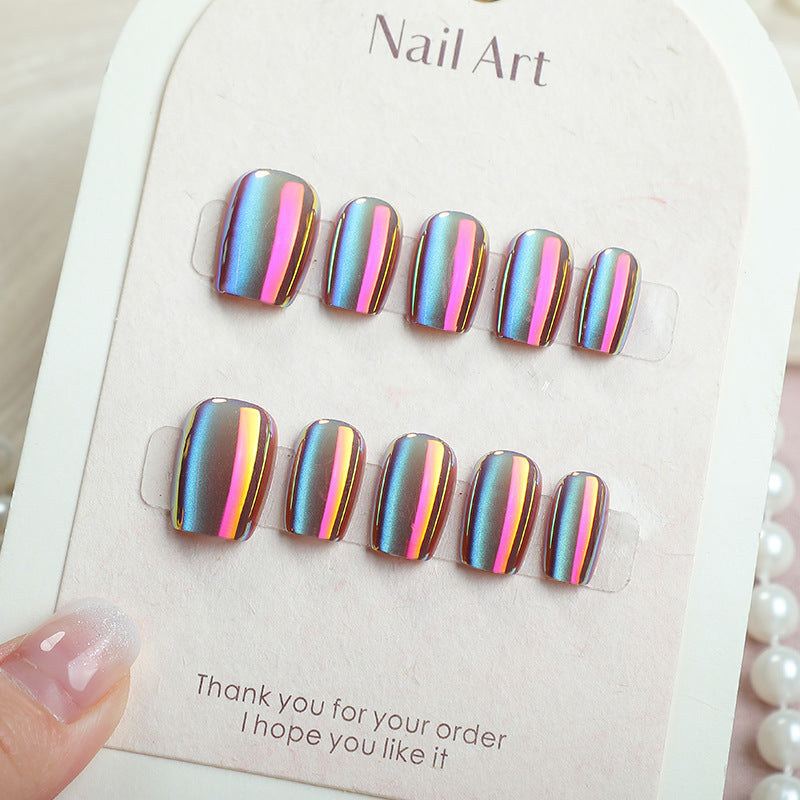 Iridescent Press-On Nail Set