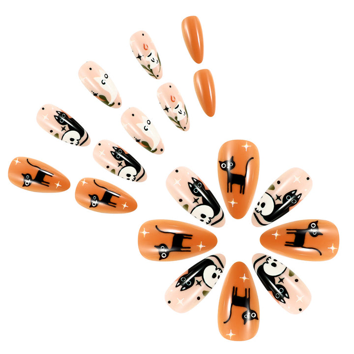 Artistic Press-On Nail Art With Whimsical Animal Designs Kalsten