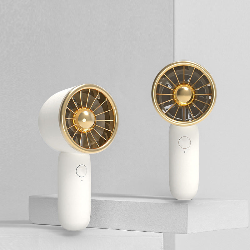 Unisex mini compact pocket fan with rechargeable battery, one-button operation and quiet DC motor Kalsten