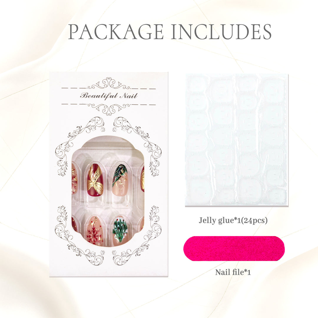 Decorative Holiday Press-On Nail Set