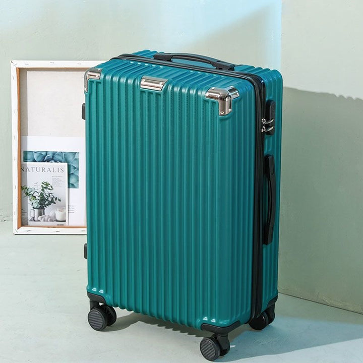 Hard shell suitcase with 360-degree wheel system and integrated safety feature Kalsten