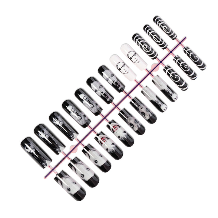 Creative nail art set with spooky design motifs Kalsten
