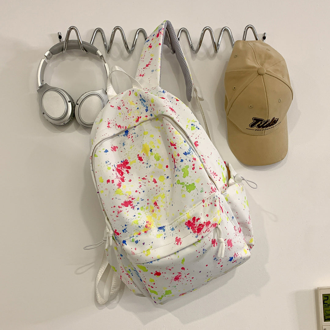 Artistic Splash-Patterned Backpack Kalsten