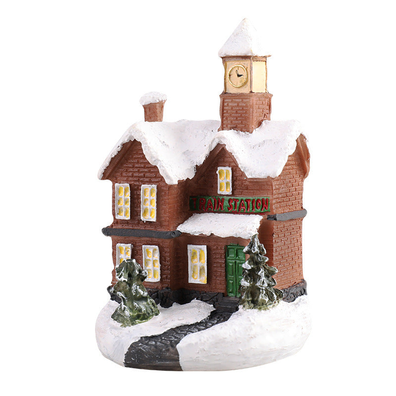 Decorative Christmas Toy House Figure