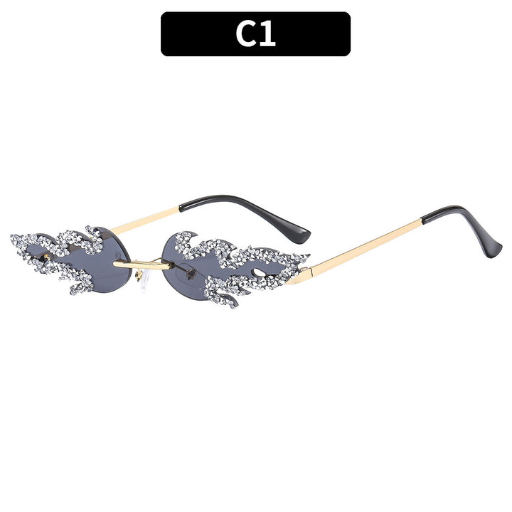 Artistic Flame-Designed Sunglasses