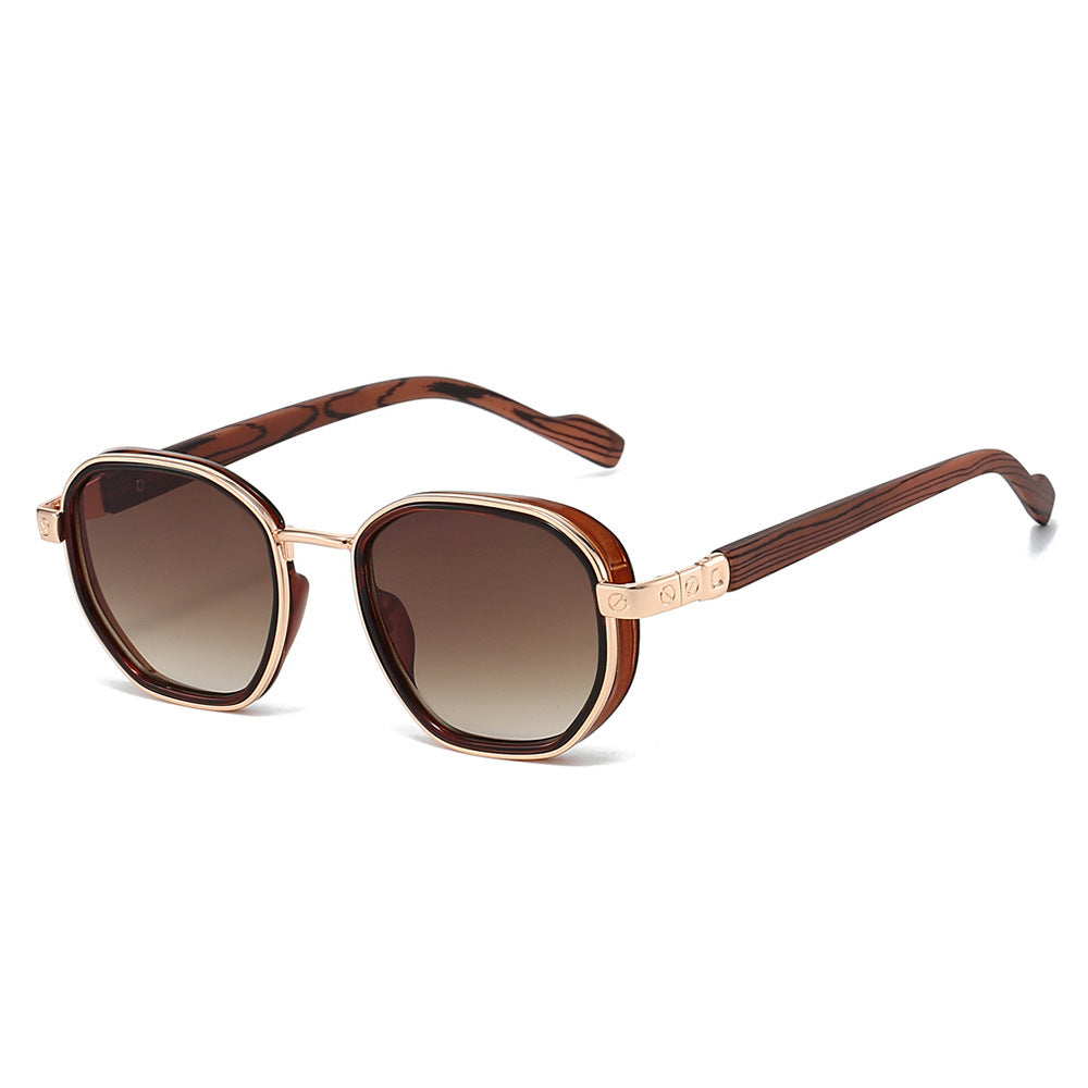 Geometric Framed Sunglasses with Luxurious Golden Accents Kalsten
