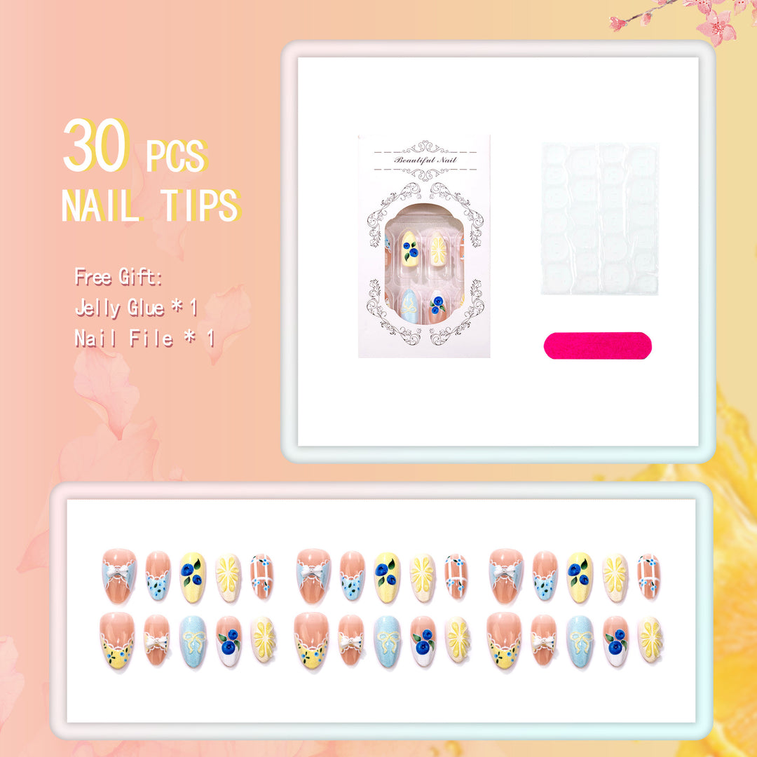 Decorative Floral Art Press-On Nails