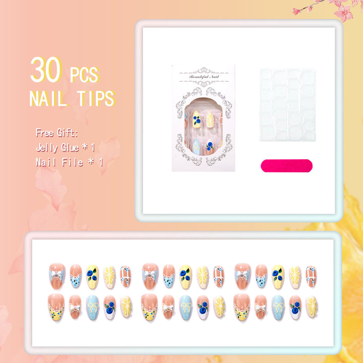 Decorative Floral Art Press-On Nails