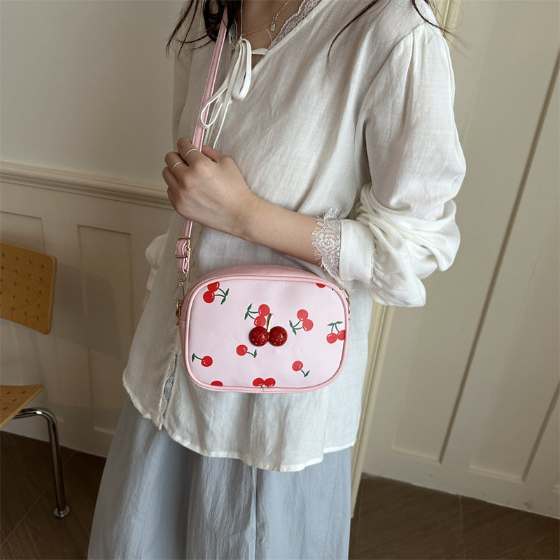 Cute Cherry Print Handbag