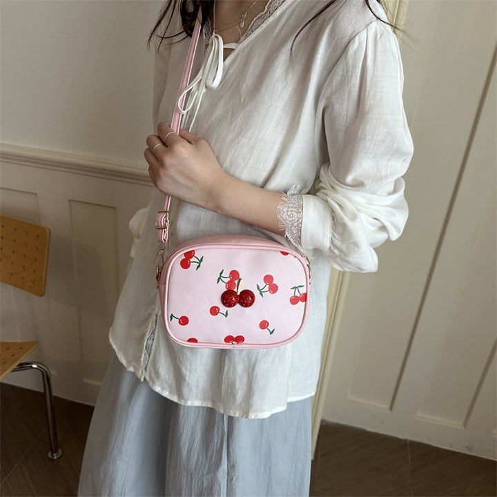 Cute Cherry Print Handbag