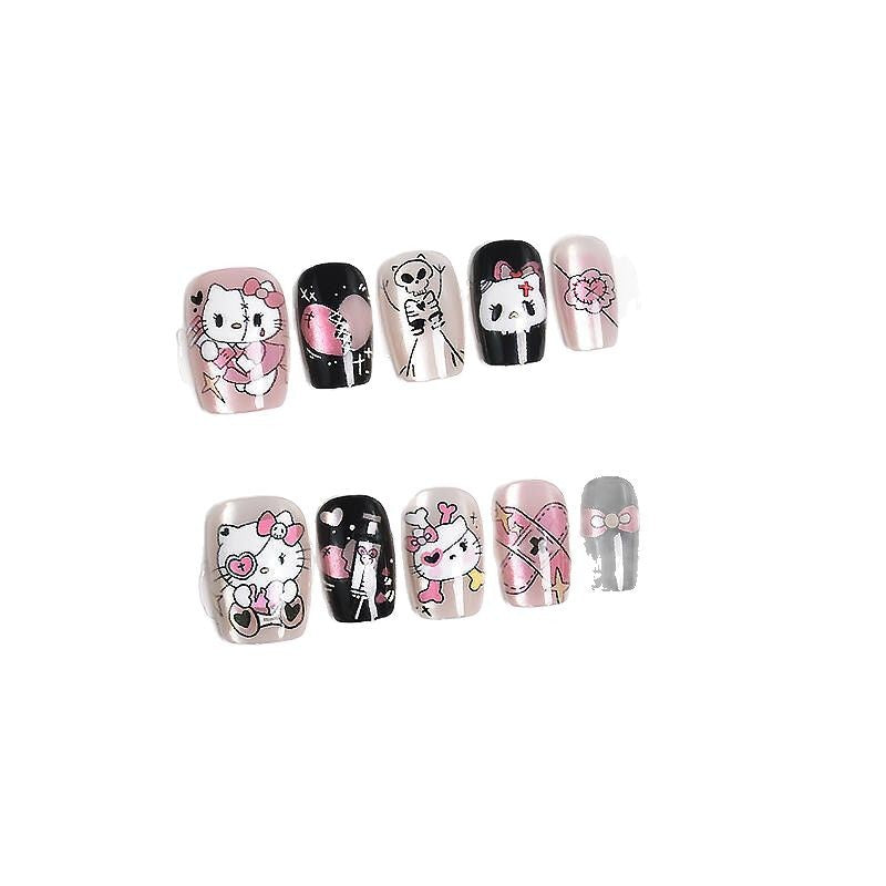 Whimsical Cartoon-Themed Press-On Nail Set Kalsten