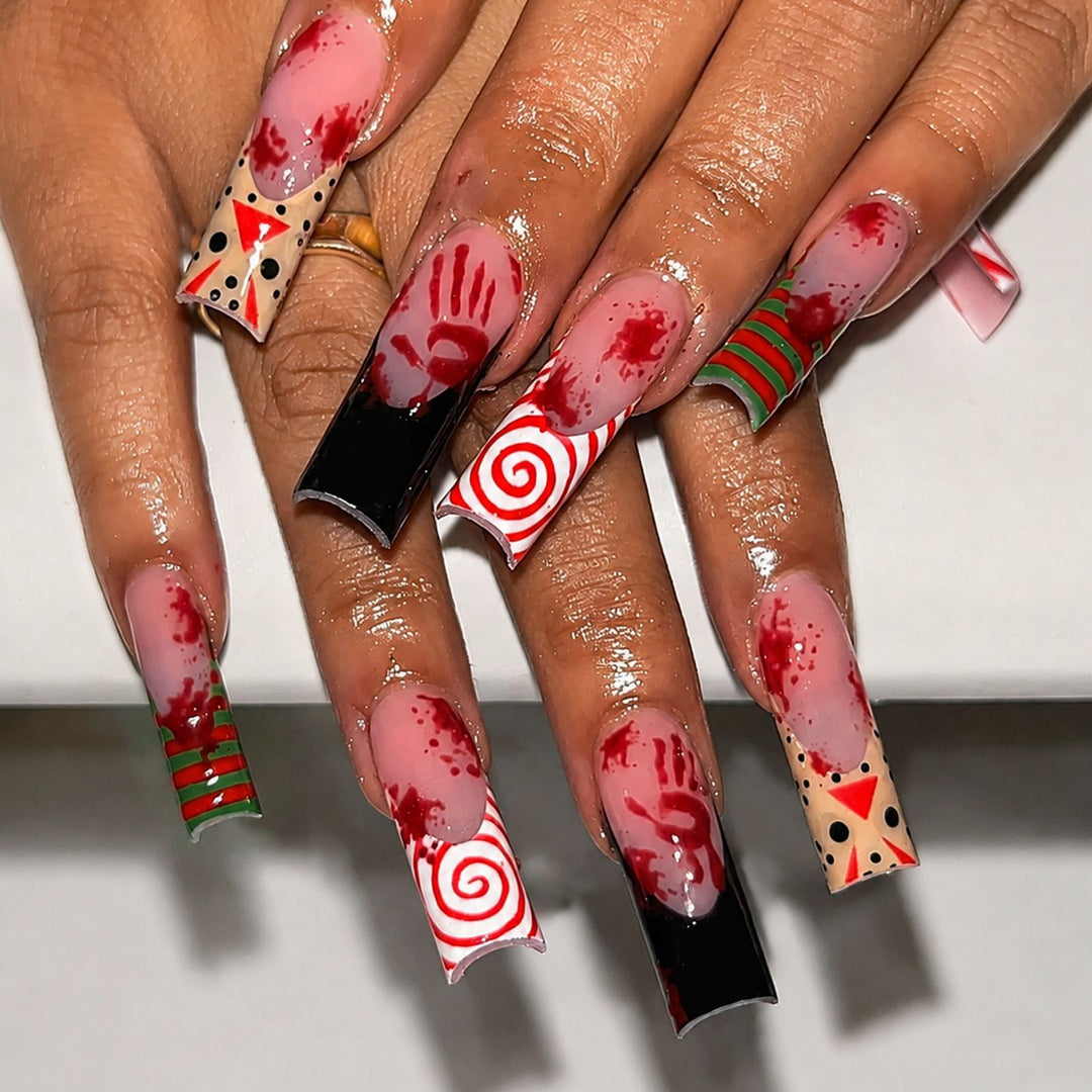 Creative Halloween Nail Art Set with Whimsical Designs Kalsten