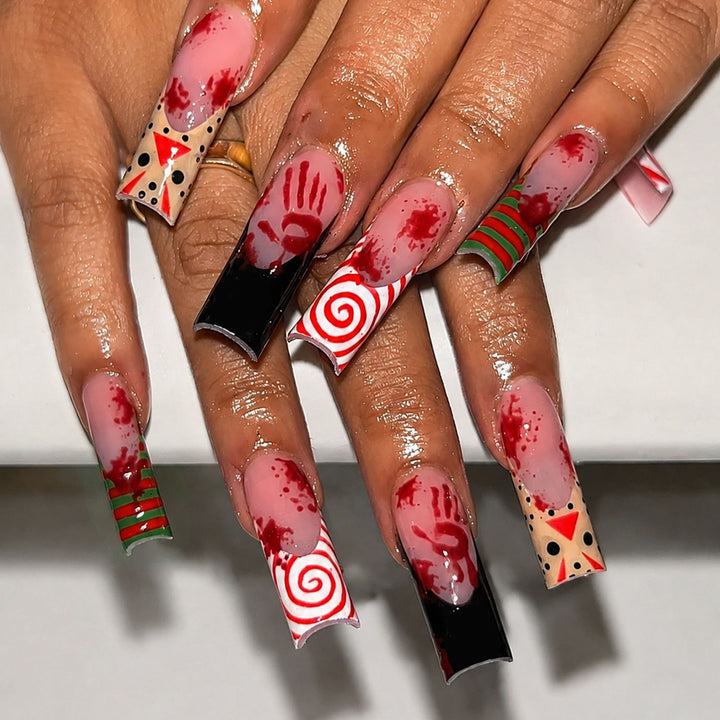 Creative Halloween Nail Art Set with Whimsical Designs Kalsten
