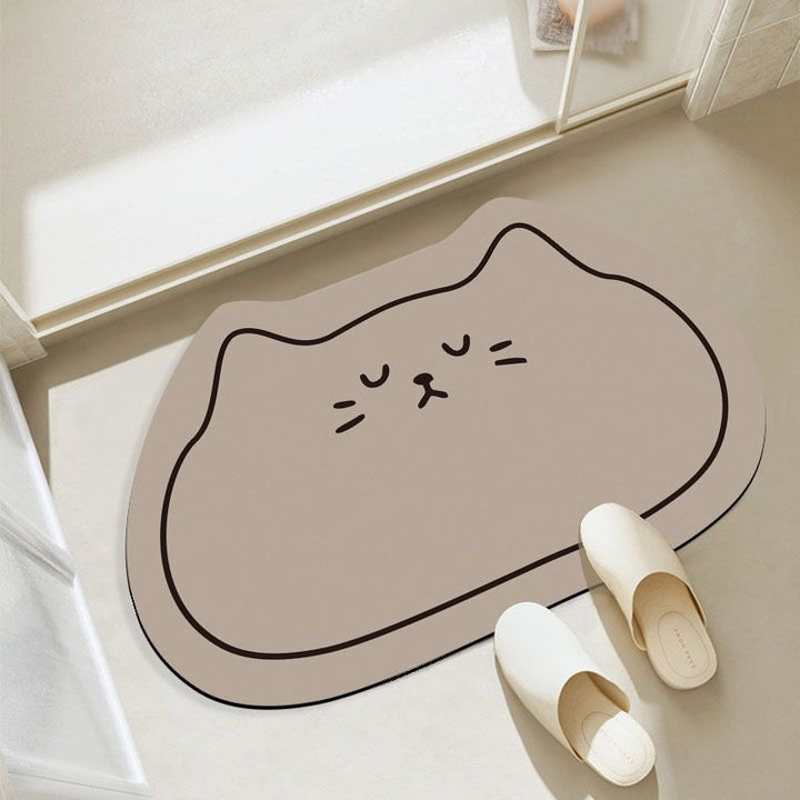 Cartoon Cat-Shaped Floor Mat