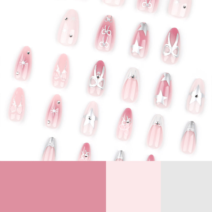 Artful nail extensions with elegant 3D embellishments Kalsten
