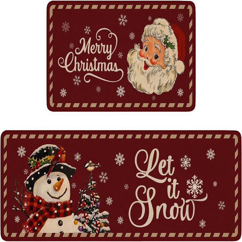 Playful Holiday-Themed Kitchen Mat Set Kalsten