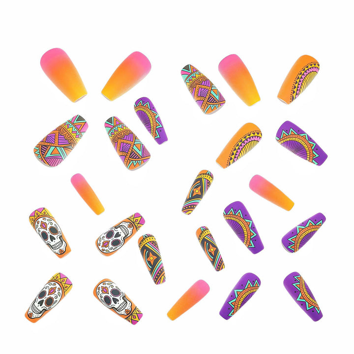 Creative skull design artificial nails Kalsten
