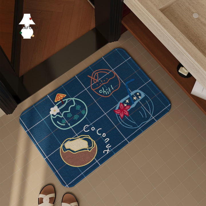 Floral Themed Bathroom Rug Kalsten