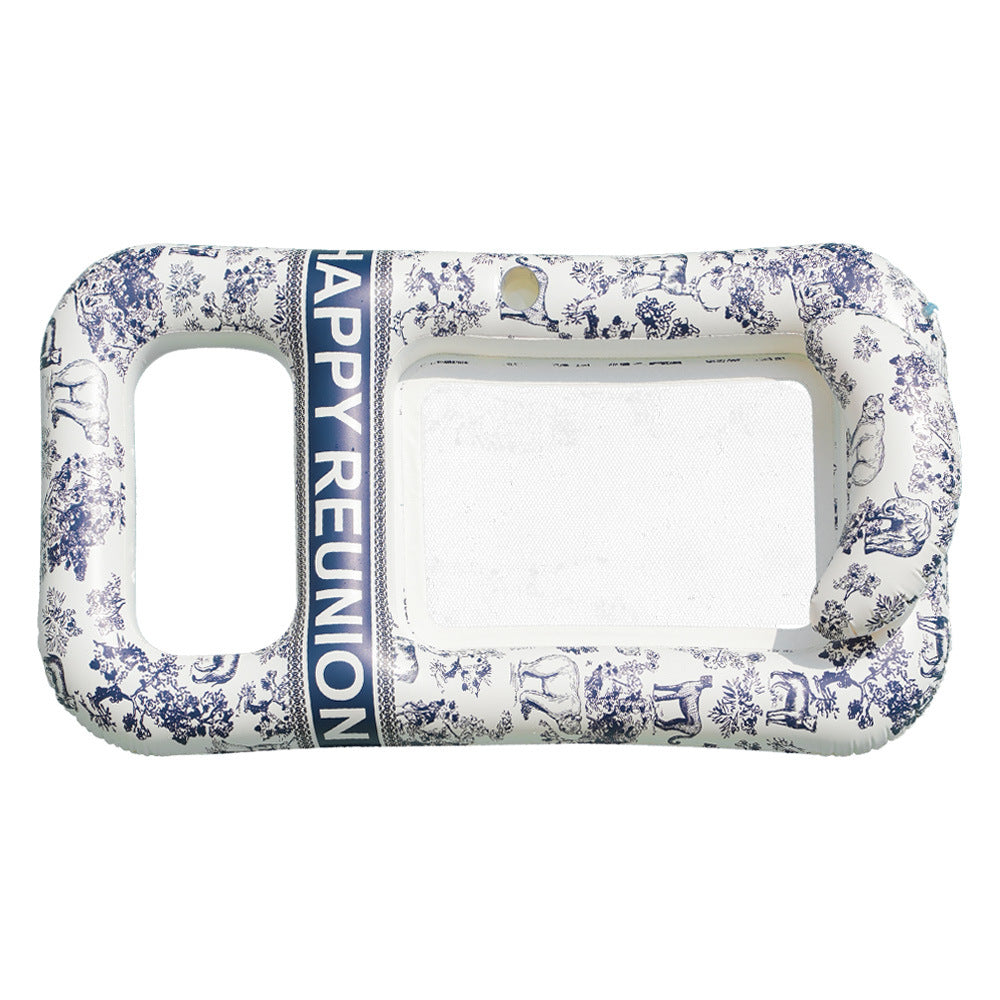 Unisex Elegant Swim Ring with Floral Motifs Kalsten