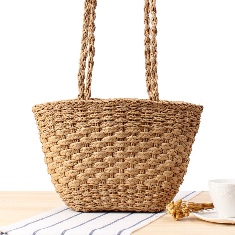 Handcrafted straw tote bag Kalsten