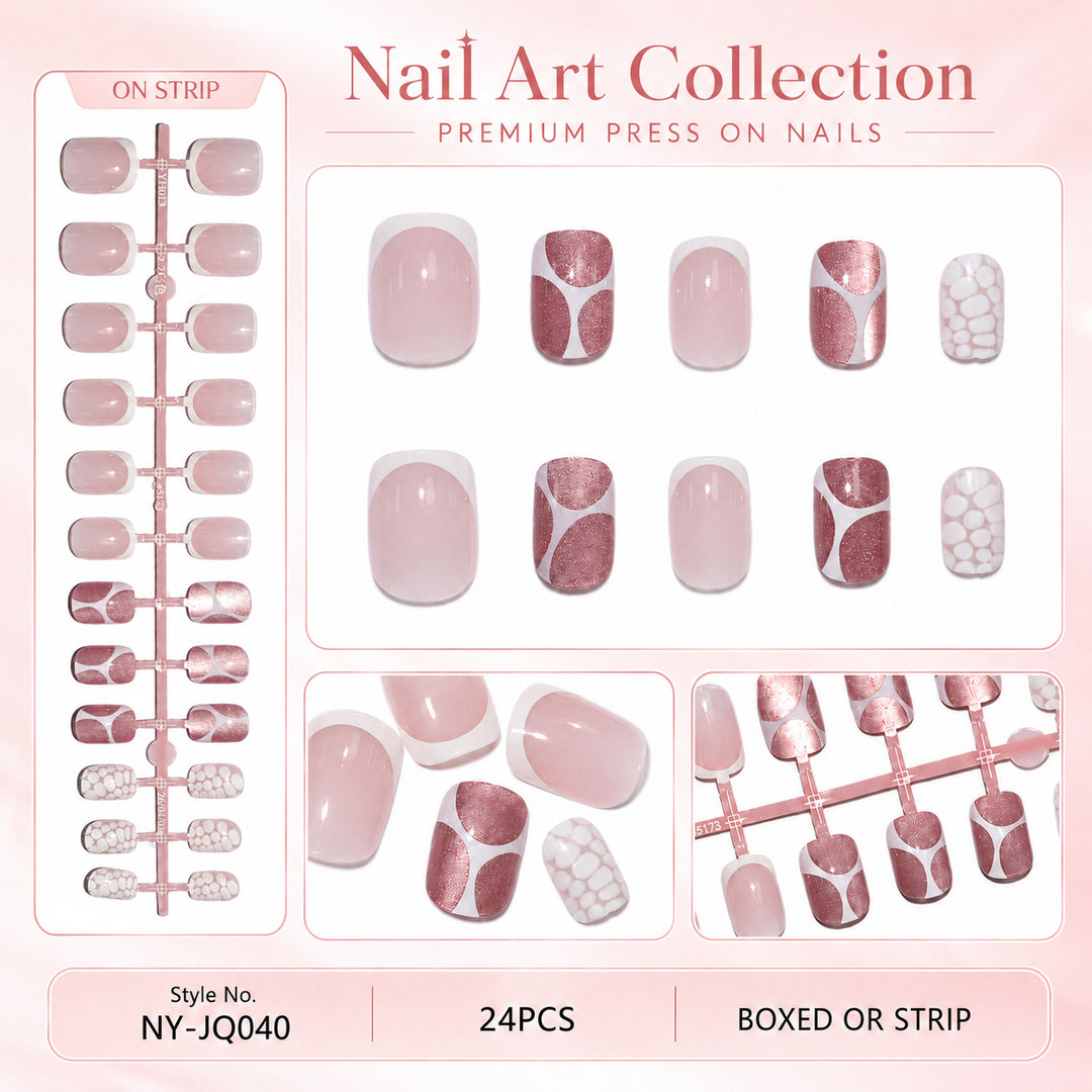 Premium Press-On Nails with Metallic Shine Kalsten