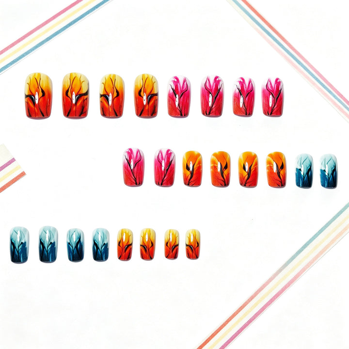 Artificial nails with autumn leaf design Kalsten