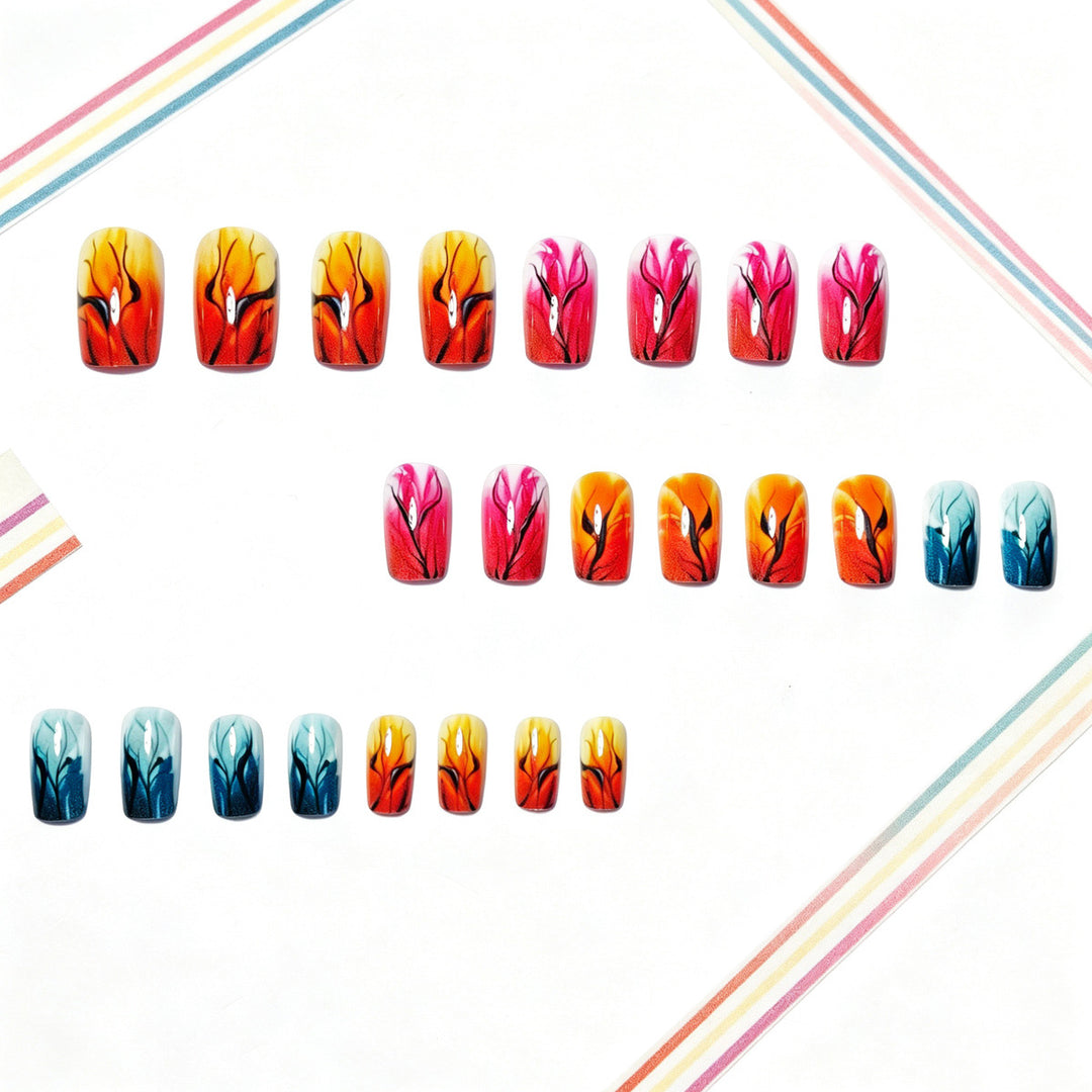 Autumn Leaf-Inspired Nail Art Design Kalsten
