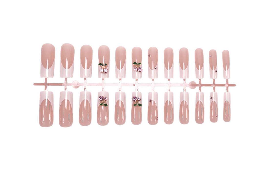 Artificial nail set with floral decorations Kalsten