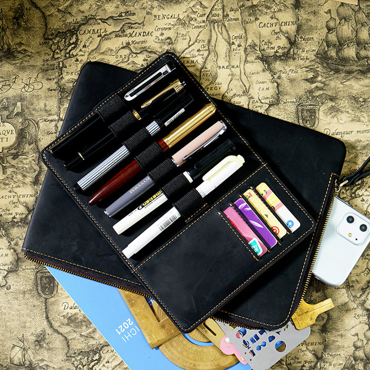 Leather Pen Organizer