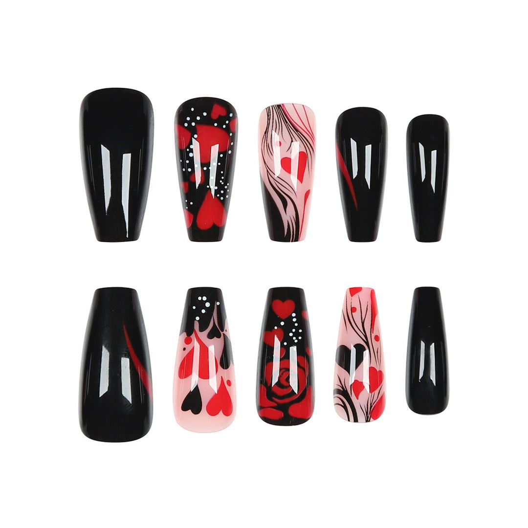 Heart-Design Artistic Press-On Nails Kalsten