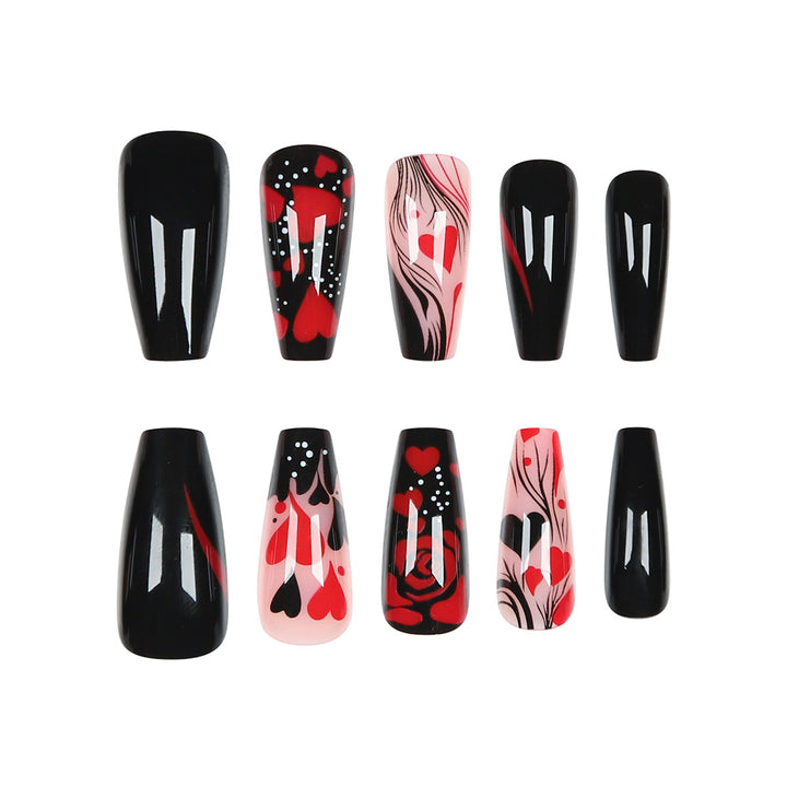 Heart-Design Artistic Press-On Nails Kalsten
