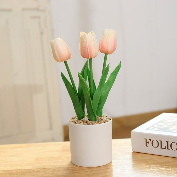 Realistic Tulip Flower Arrangement
