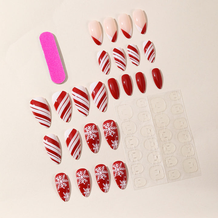 Holiday-Inspired Acrylic Nail Art Kalsten