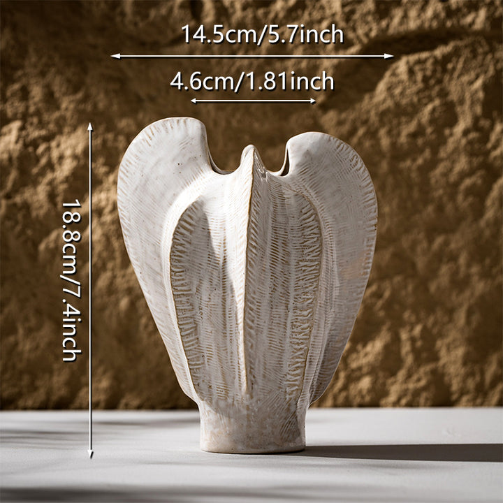 Sculptural Ceramic Leaf Shape Table Vase