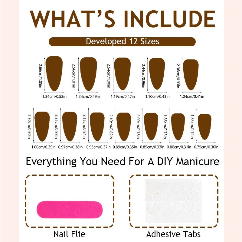 Acrylic nail set with stylish designs Kalsten