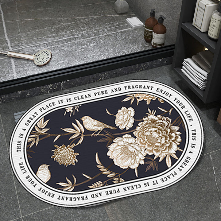 Unisex Floral Pattern Bathmat Kalsten