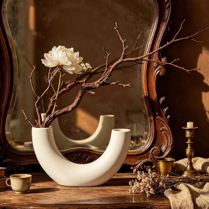 Contemporary Curved Dual-Vase Kalsten