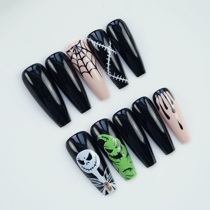 Themed Halloween Press-On Nail Art Set Kalsten
