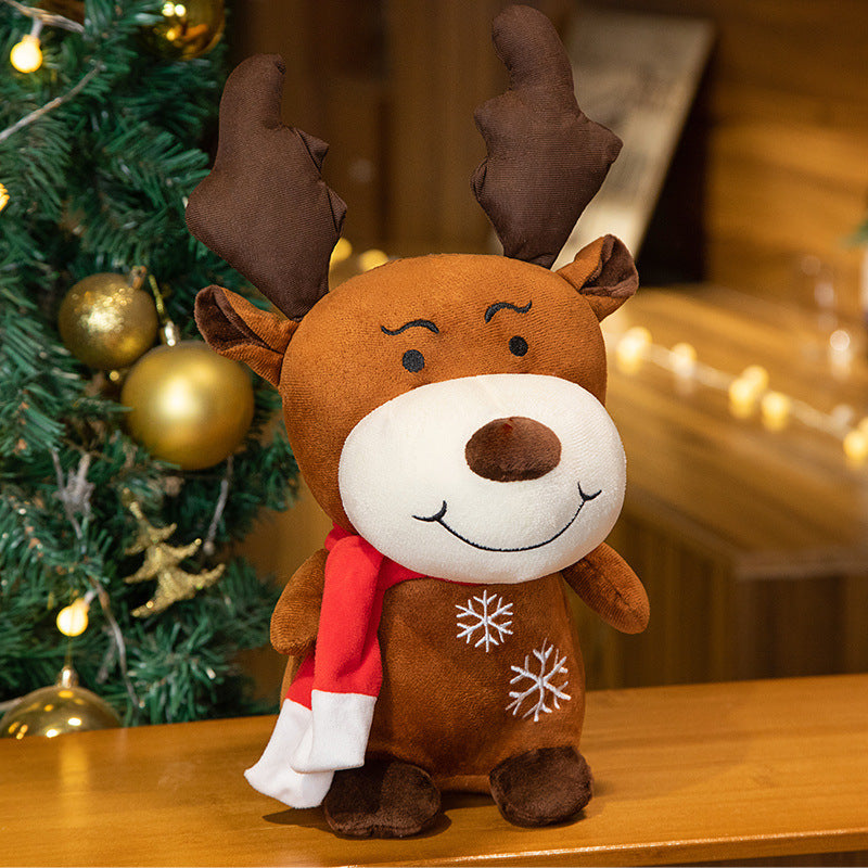 Plush Smiling Christmas Tree Cuddle Toy with Shimmer Star Top & Soft Faux-Fur Kalsten