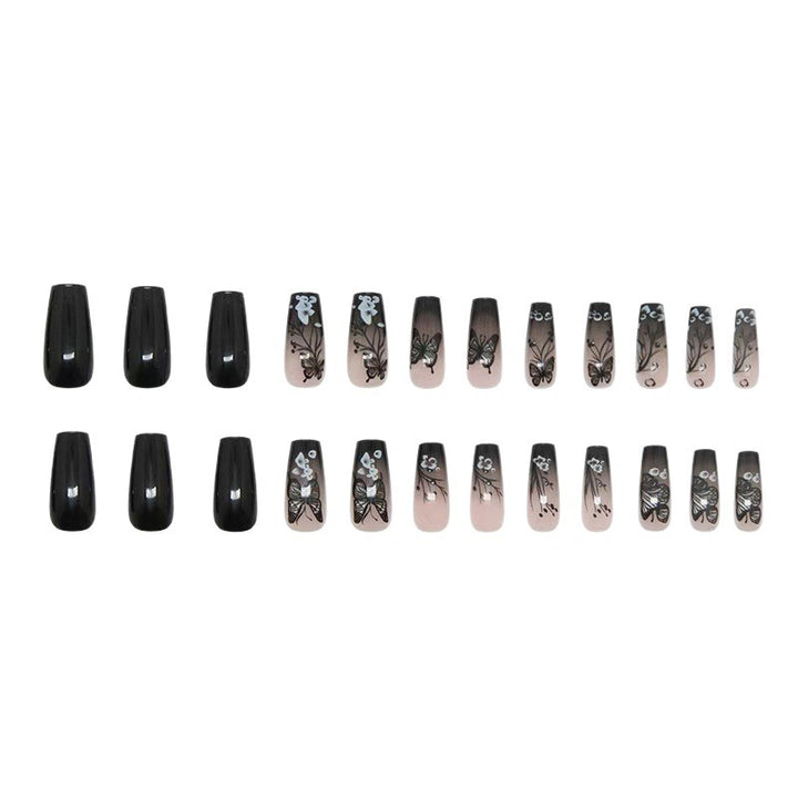 Artful Nail Set with Butterfly Design Kalsten