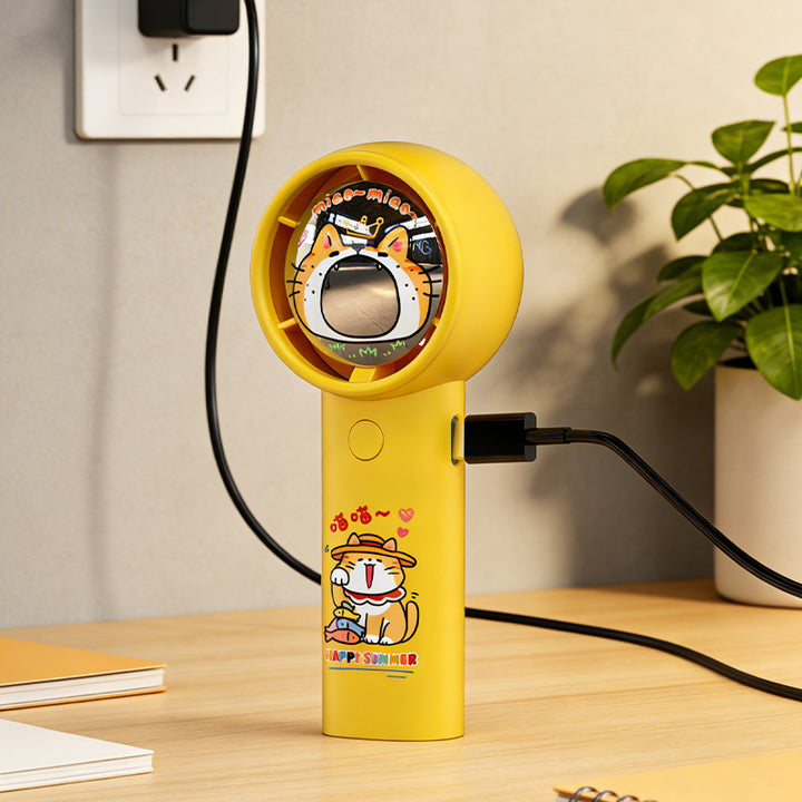 Portable Cartoon-Themed Handheld Fan Kalsten